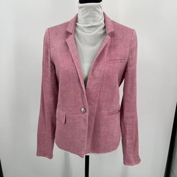 Veronica Beard Orchid Chambray Upcollar Jacket Size 8 - Picture 1 of 12